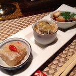 酒肆 門 - おとおし(蟹･おひたし･鰆煮)