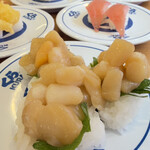 無添くら寿司 - 料理写真:小柱、3皿分、大葉が香って小柱たっぷりでオススメ