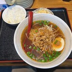 家庭料理 富久 - 料理写真:台湾ラーメンセット（夜価格）　¥850