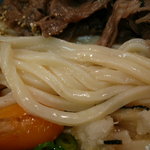 手造りうどん 楽々 - 麺の感じ