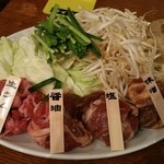 札幌開拓使 - ４種のジンギスカン食べ放題（２８００円＋税）です。２０１５年２月