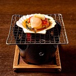 北海道殻付帆立バター焼