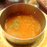 鉄板焼ステーキ 一ッ葉ミヤチク - H27.3  ベーコンのスープ