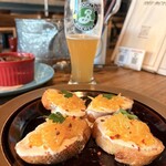 CRAFT KITCHEN Mid.Ru - 季節限定！甘夏とクリームチーズブルスケッタ