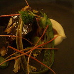 Ｗ２７ - 6皿目　牛ほほ肉の赤ワイン煮込み　カリフラワーソース