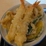 天丼・天ぷら本舗 さん天 - 料理写真:大海老鶏天丼＋レンコン天