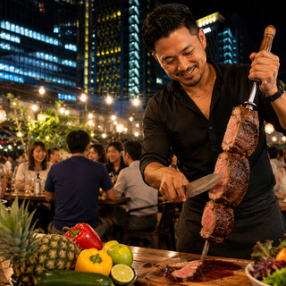 目の前カット 本格シュラスコ ビアガーデン KING BBQ_1