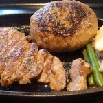 あおぞら牧場 牛よし - 料理写真:ブーブーセット(美明豚ロースステーキ150g＋美明豚ハンバーグ150g)1690