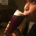 Tamba Jidori To Bio Wain Rokken - 生ビールとカシスのカクテルまゆか美味そー♡