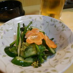 藤家庭料理 - 胡瓜と山菜の浅漬け