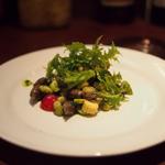 TRATTORIA GANZO - ホタルイカと白インゲン豆と筍のグリーンソース和え、サラダ仕立て