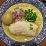 麺や而今 - 濃厚トリトン蟹そば半熟味付け煮玉子トッピング(2015/3)