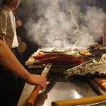 なかめのてっぺん - 藁焼きショーがはじまる
