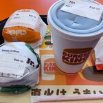 バーガーキング - ドリンク写真:こんだけ食べました（飲み物はコーラで）