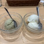 炭火焼肉 萬まる - 焼肉の後のアイスは、格別にまいう〜屋根（笑）