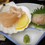 お食事処おさない - 帆立組み合わせ（帆立刺身）