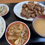 箱ざき食堂～米ともつ煮 ホルモン定食～ - 合い盛り定食A 