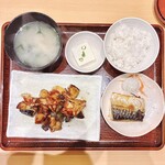 やよい軒 - 料理写真:なす味噌と焼魚の定食 1200円