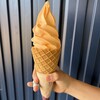 サングリーン旭 - 料理写真:メロンソフトを持ってくれているのは我が子