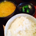 かつ六 - ご飯が柔らかすぎ(-_-;)