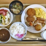 ホテルルートイン - 料理写真:朝食ビュッフェ(自分が取った料理)