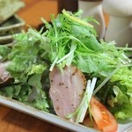 串かつ 団 - 合鴨のパストラミとバジルのサラダ