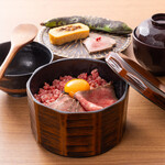 [数量限定] 牛玉手箱御膳　＜ユッケとサーロインローストビーフを1度に味わえる牛肉づくしの御膳です＞