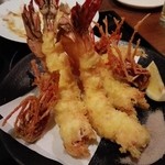 俺の割烹 博多 中洲 - 海老の天ぷら
