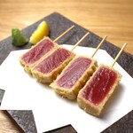 漬け鮪のレア天麩羅串（4本）