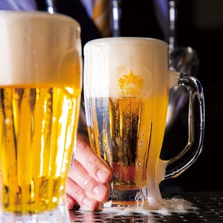 銀座ライオンのビールは注ぎ方で味わいが変わります。