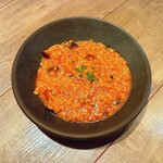 PISOLA - ベーコンとキノコ、ナスのアラビアータリゾット