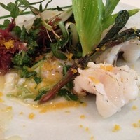 イル ギオットーネ 京都本店 - のれそれ 温度卵 三つ葉のスープ 山椒風味 本日の鮮魚と山菜のサラダ ボッタルガ