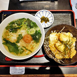 はな明かり - 梅おろしうどんｗｉｔｈミニとり天丼セット