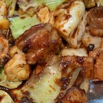 鉄板 ななころ - 味付けは味噌ダレで、ややしっかりめの濃い味。ご飯との相性が良く、思わず箸が進みます。