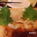 ふうすけ - 白ミル貝刺身700円