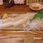 ふうすけ - 小ヤリイカのはずが大ヤリイカ刺身450円