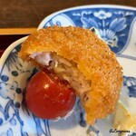花龍 - 烏賊の下足と耳の微塵切りたっぷりなイカメンチのフライ