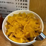 やき鳥 宮川 - 卓上の漬物