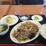 Suisenkaku - 2015/03 今日の定食から失敗しても諦めやすい一番安い 肉野菜（ライス、スープのおかわり自由）600円