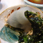 寿司栄 - カワハギで巻いていただく