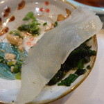 寿司栄 - カワハギ３枚でちょうど良い量のカワハギの肝