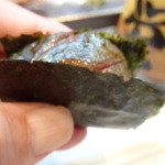 寿司栄 - 鯖寿しの海苔巻き