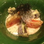 遊食屋 わらべえ - ナスとトマトの揚げ出し。火をいれたトマトは甘い