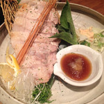 遊食屋 わらべえ - もち豚のステーキ。ポン酢で。この日大人気だったメニュー(￣▽￣)