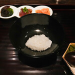 膳司 水光庵 - にえばな（龍の瞳）、カラスミ、カツオのづけ、奈良漬と漬物