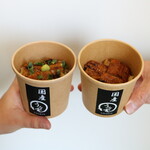 高山うな金 - 〈テイクアウト〉うなぎ飯(右)・ひつまぶし(左)