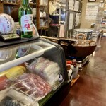 のぶ味 - 自席から。みそおでん鍋が見えます。