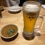 居酒屋 心絵 - 生ビールとお通し