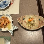 車屋 - 川海老唐揚げとポテトサラダ