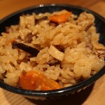 鶏そば 那ご乃樹 - 鶏白湯ごまそば（1000円）＋炊込みご飯（200円）